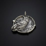 آویز نقره جغد